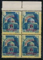 1945 Felszabadulás 6P/50f négyestömb elfogazva