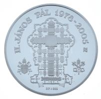 2005. "II. János Pál 1978-2005 / Karol Józef Wojtyla 1920-2005" jelzett Ag emlékérem kapsz...