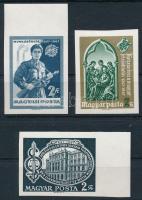 1967 Évfordulók 3 db vágott bélyeg