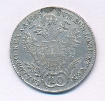 1828E 20kr Ag "I. Ferenc" Gyulafehérvár (6,62g) T:VF,F karc. fülnyom Hungary 1828E 20 Kreuzer Ag "Franz I" Alba Iulia (6,62g) C:VF,F scratch, earmark Unger III.: 1380.b, Huszár: 1980, Adamo C33