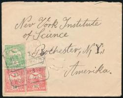 ~1917 Levél postaügynökségi bélyegzéssel Amerikába (hiányzó hajtóka)