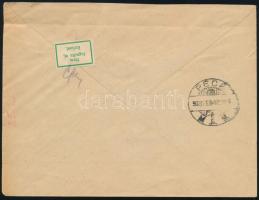 1933 Pécs helyi ajánlott levél, visszaküldve "Nem fogadta el" címkével