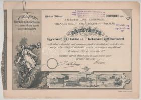 1894. Budapest "Budapest - Ujpest - Rákospalotai Villamos Közuti Vasut Részvény-Társaság" ...