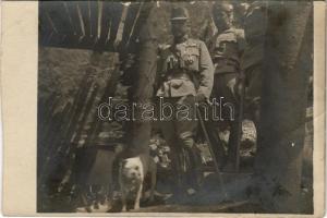 Román front, József Ágost főherceg a legénységi konyhánál és Báró Apor százados / WWI K.u.k. militar...