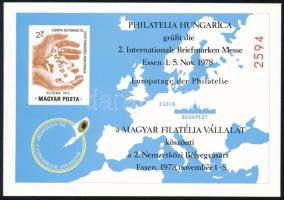 1978 ESSEN 10 db emlékív, benne karton piros sorszámmal is