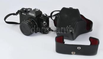 Ricoh KR-5 fényképezőgép, 35 mm filmformátum, Riconar 1:2,2/55 mm objektívvel, eredeti tokjában, jó állapotban