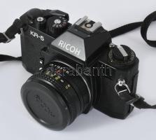 Ricoh KR-5 fényképezőgép, 35 mm filmformátum, Riconar 1:2,2/55 mm objektívvel, eredeti tokjában, jó ...
