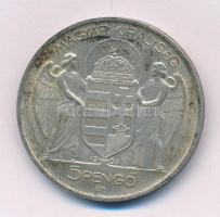 1939. 5P Ag "Horthy balra" T:AU patina Adamo P8.2