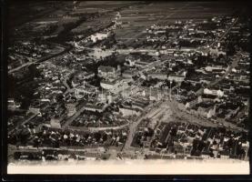 1930 Szombathely, légi felvétel, 13×18 cm