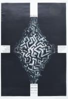 1992 Pantenon, Elekes Károly, Krizbai Sándor, Nagy Árpád kiállítása, Szentendrei Képtár, plakát, papír, jelzés nélkül, feltekerve, lapszéli apró gyűrődésekkel és ázásnyommal, 64×44 cm.