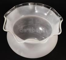 Horváth Márton (1941-2013): 6 darabos lámpabúra szett, részben savmaratott, jelzés nélkül, m: 23 cm....