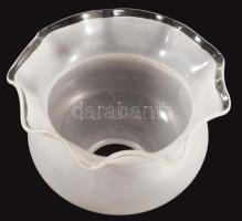 Horváth Márton (1941-2013): 5 darabos lámpabúra szett, részben savmaratott, jelzés nélkül, m: 23 cm....