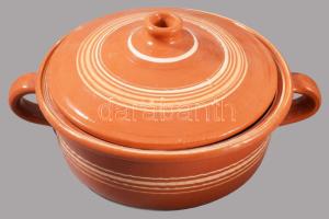 Csótár Rezső kerámia fazék, jelzett, hibátlan, d: 26 cm