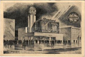 Budapest XIV. Standard Villamossági R.T. pavilonja az 1940. évi Budapesti Nemzetközi Vásáron. Standard Rádió reklám + "1940 XXXV. Budapesti Nemzetközi Vásár Horthy Miklós országlásának 20. évében" So. Stpl. (gyűrődés / crease)