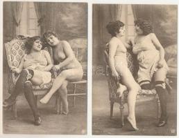 11 db RÉGI erotikus meztelen hölgy képeslap / 11 pre-1945 erotic nude women postcards (Lagache Imp.-...