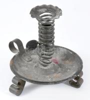 Kovácsolt vas gyertyatartó, m: 14 cm
