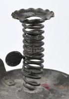 Kovácsolt vas gyertyatartó, m: 14 cm