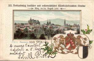 Metz embossed Litho with German Austrian Railway-assoc. seal
