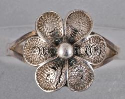 Ezüst (ag) gyűrű, jelzés nélkül, m: 61, 2,2g