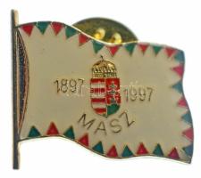 1997. "100 éves a MASZ (Magyar Atlétikai Szövetség) 1897-1997" műgyantás fém jelvény T:AU