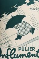 "Puljer Influment cukorka köhögés és rekedtség ellen", art deco plakát, karton, szerepelt ...