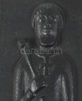 Öntöttvas emberalakos falidísz, 21x8 cm