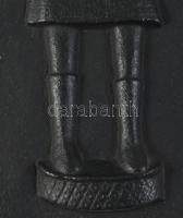 Öntöttvas emberalakos falidísz, 21x8 cm