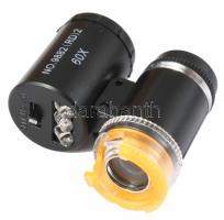 60x nagyító led mikroszkóp, eredeti dobozában