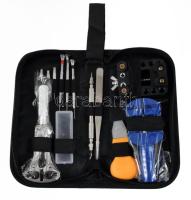 Sokdarabos órás készlet, tartójában, újszerű.