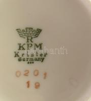 KPM kétszemélyes hatrészes antik kávézó szett, jelzett, hibátlan