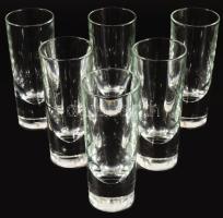 Olasz italos pohár garnitúra, 6 darab, jelzett, hibátlan, m: 14,5 cm