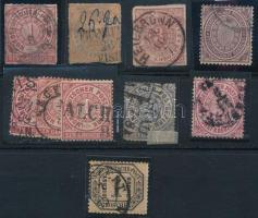 Német államok Norddeutscher Postbezirk kis tétel, benne 10 db bélyeg