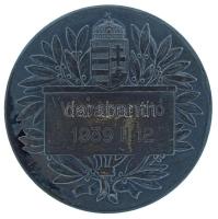 1939. "Magyar Királyi Államvasutak Sportegyesületeinek Ligája" kétoldalas, ezüstözött bron...