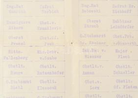 1916. augusztus 18. Ültetési rend egy Vilmos német császárhoz köthető katonai eseményen, hajtott, sz...