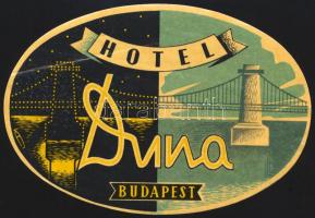 Hotel Duna Budapest bőröndcímke