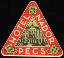 Hotel Nádor Pécs bőröndcímke