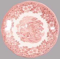 Angol zsánermintás 16 darabos csészealj garnitúra, jelzett, hibátlan, d: 16 cm