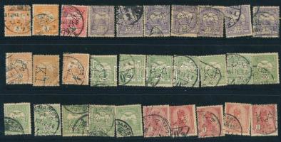 1900-1913 37 db Turul bélyeg céglyukasztással / 37 perfin stamps