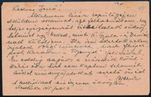 1915 Tábori posta levelezőlap, kézi Zensuriert feljegyzéssel / Field postcard with handwritten Zensu...