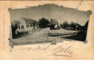 1899 Sankt Radegund bei Graz (Steiermark), Gasthaus zum Fasslwirth, Wirstchaftsgebäude. Hans Schulle...