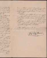 1865 Gróf Zichy Hermann Bécsben kelt levelének másolata, amelyben a közelgő választások problémáival...