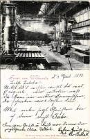 1898 Vítkovice, Witkowitz; cast steel factory, pressing machine, interior. Julius Kittl (tiny tears)