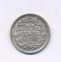 Hollandia 1938. 10c Ag "Vilma" T:XF,VF Netherlands 1938. 10 Cent Ag "Wilhelmina" C:XF,VF Krause KM#163