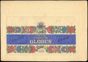 1971 Marschalek Á. grafikus kézzel festett vázlata a kalocsai paprika csomagolásához, 13×23 cm