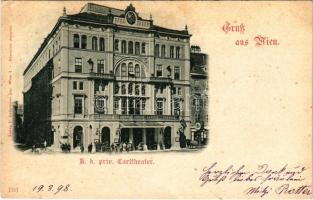 1898 Wien, Vienna, Bécs; K.k. priv. Carltheater. C. Ledermann jun. / theatre (fl)