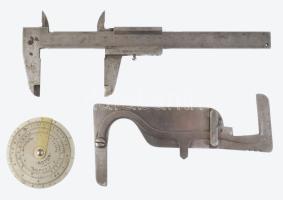 Régi fém tolómérő szerszám szett