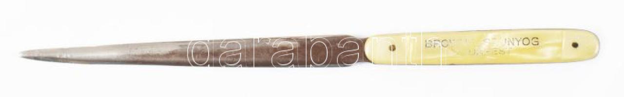 Brown és Szunyog Budapest levélbontó, h: 19 cm