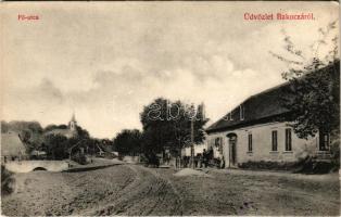 Bakóca, Bakócza; Fő utca, híd, templom (EK)