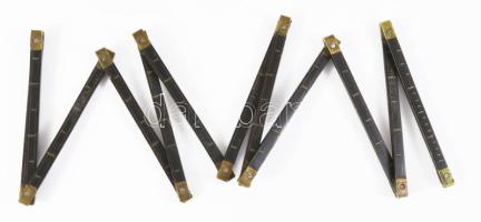 Antik ruhaszabó mérőeszköz, tokban