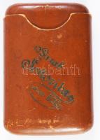 Antik ruhaszabó mérőeszköz, tokban